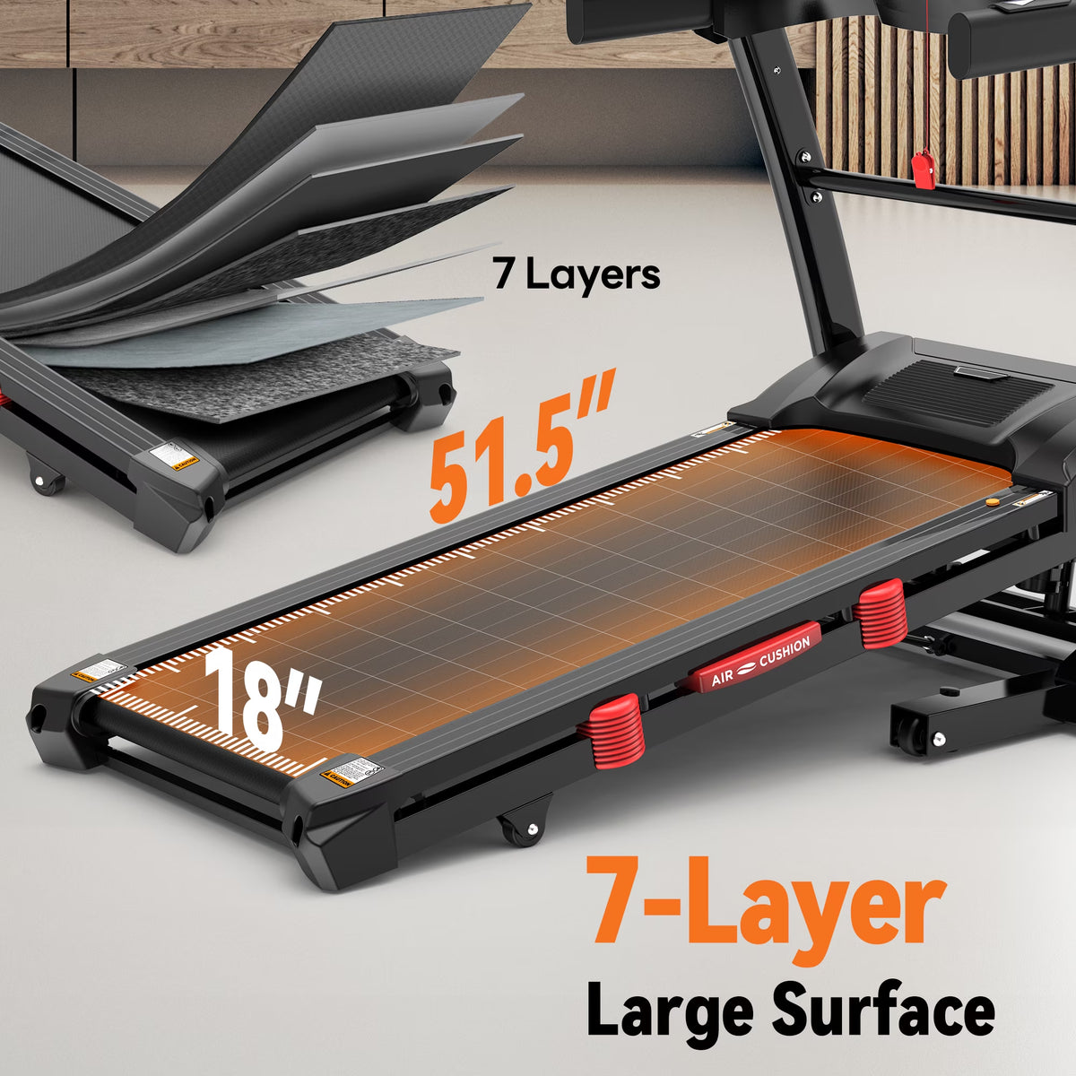 12MPH Folding Treadmill with 20% Auto Incline, 300-400 LB Capacity, Treadmills for Home Running Walking, 5.1HP Brushless Motor, Foldable Electric Treadmill Running Machine with APP & Bluetooth